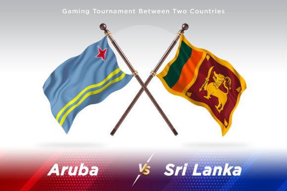 Aruba Versus Sri Lanka Two Flags