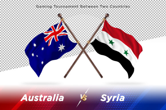 Austria Versus Syria Two Flags