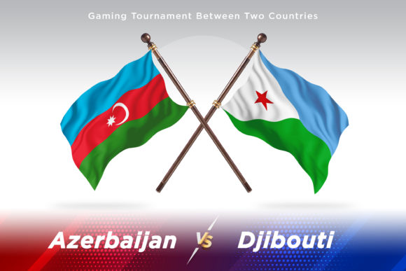 Azerbaijan Versus Djibouti Two Flags